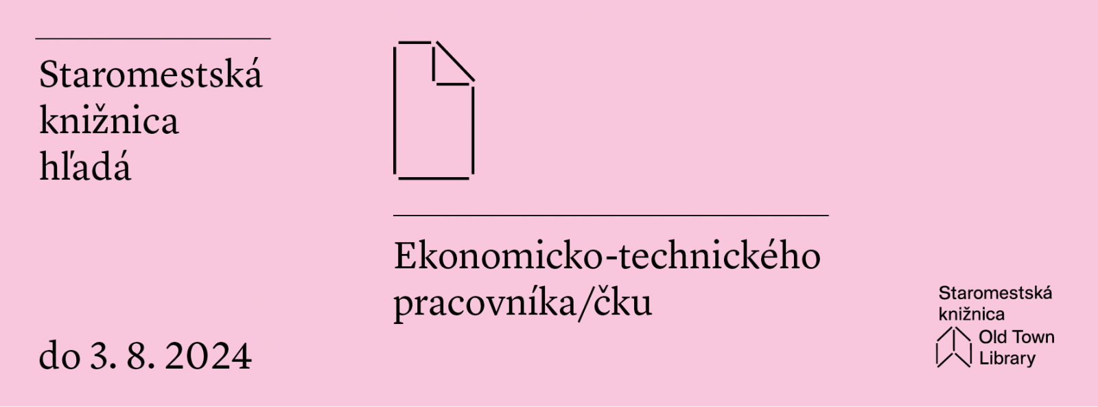Ekonomicko-technický pracovník/čka v Staromestskej knižnici